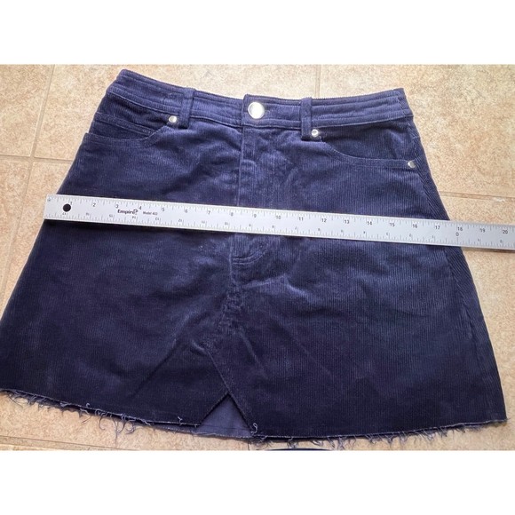 Lulus Skirt Womens Small Dark Blue Corduroy Mini Skirt A-Line with pockets - Picture 6 of 9
